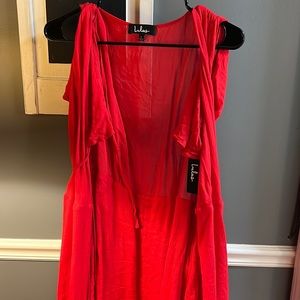 Red Lulus Wrap dress. SEE PHOTOS OF ACTUAL DRESS